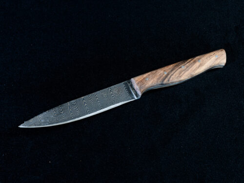 4" Damascus & Walnut Paring Knife
