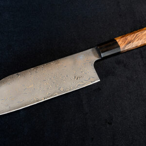 7" Santoku in Damascus and Walnut