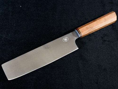 7" Nakiri with a Stainless Steel Blade and Walnut handle