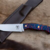 2246-Nomad-Bushcraft 5" LABRADOR Hunting/Bushcraft Knife with green/black/orange G10 Handle