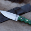 2247-Labrador-Bushcraft 5" LABRADOR Hunting/Bushcraft Knife with green/black/orange G10 Handle