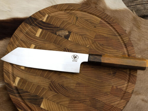 7" Bunka in Stainless Steel with Wenge/Walnut Handle