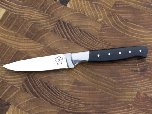 3" Stainless Steel Paring with black G10 Handle