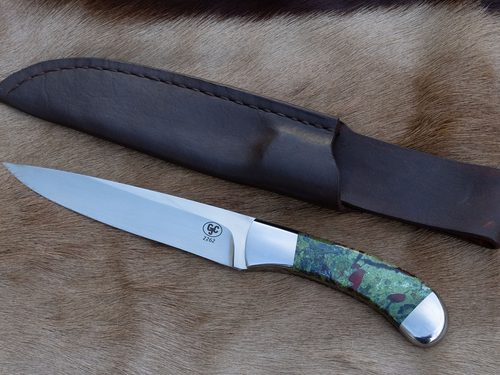 4.5" Hunting/Camp Knife with Dragonstone Gemstone Handle