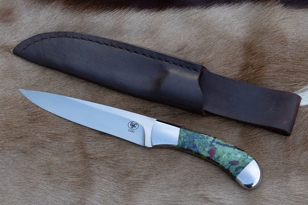 4.5" Hunting/Camp Knife with Dragonstone Gemstone Handle